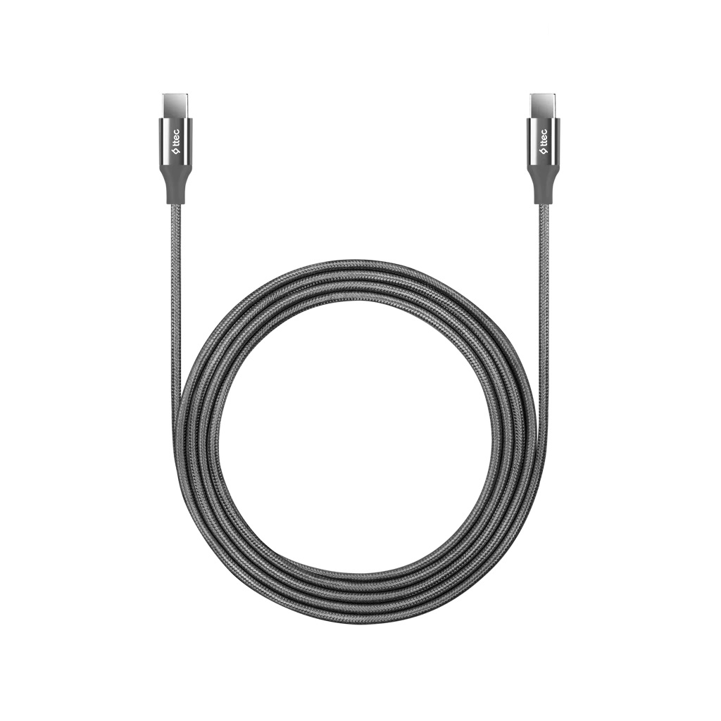 Кабель Ttec AlumiCable USB Type-C - USB Type-C (M/M), 2 м, Dark-Gray (2DK51UG) | ARAGO