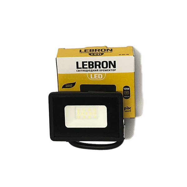 картинка Прожектор світлодіодний LED Lebron LF, 10W,  850Lm, 6000К от магазина Компания+