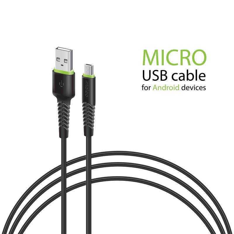 Кабель Intaleo CBFLEXM2 USB - micro USB (M/M), 2 м, Black (1283126521430) | ARAGO