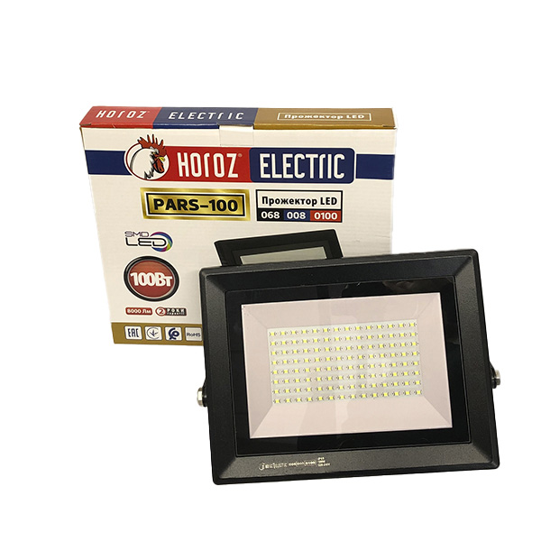 картинка Прожектор светодиодный LED HOROZ PARS, 100W, 8000Lm, 6400K от магазина Компания+