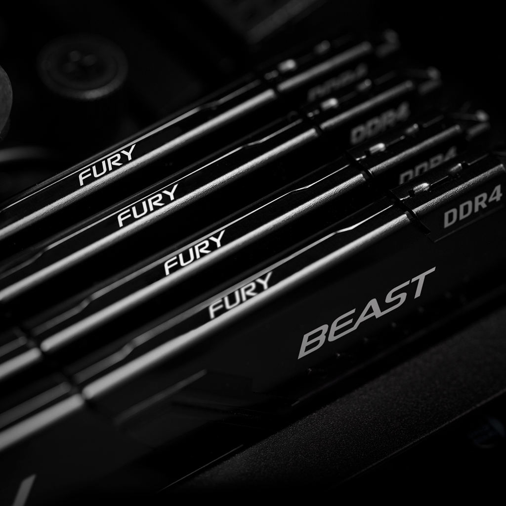Модуль пам`ятi DDR4 4x16GB/3200 Kingston Fury Beast Black (KF432C16BBK4/64) | ARAGO