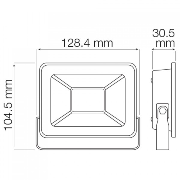 картинка Прожектор світлодіодний LED HOROZ ASLAN, 20W, 1600Lm, 6400K, ІР65 от магазина Компания+