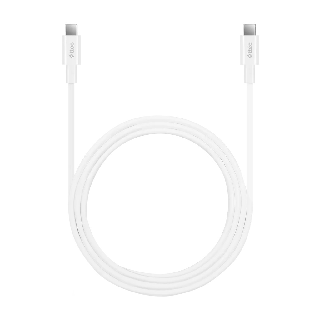 Кабель Ttec USB Type-C - USB Type-C (M/M), 1.5 м, White (2DK49B) | ARAGO