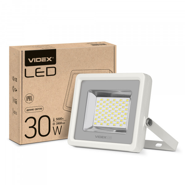 картинка LED прожектор VIDEX PREMIUM  30W 5000K білий от магазина Компания+