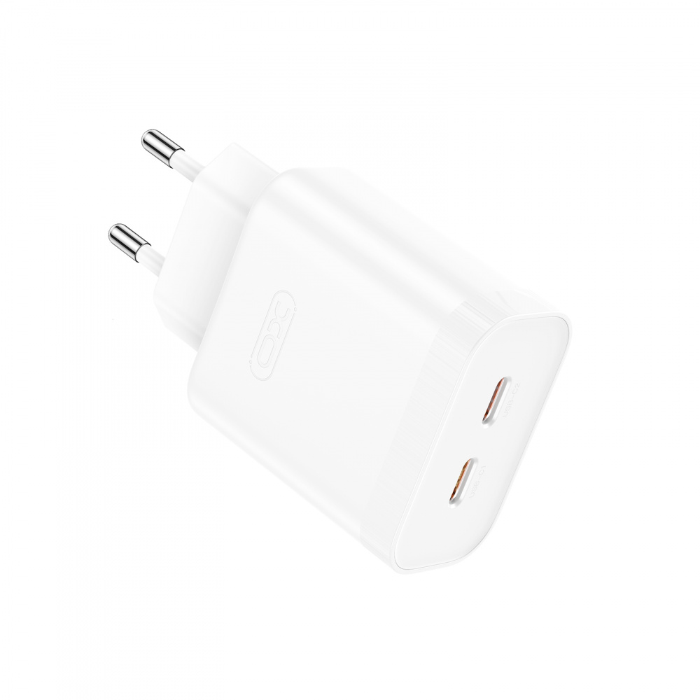 Мережевий зарядний пристрій XO L105 (2USB-С, 3А) PD White (L105.white) | ARAGO