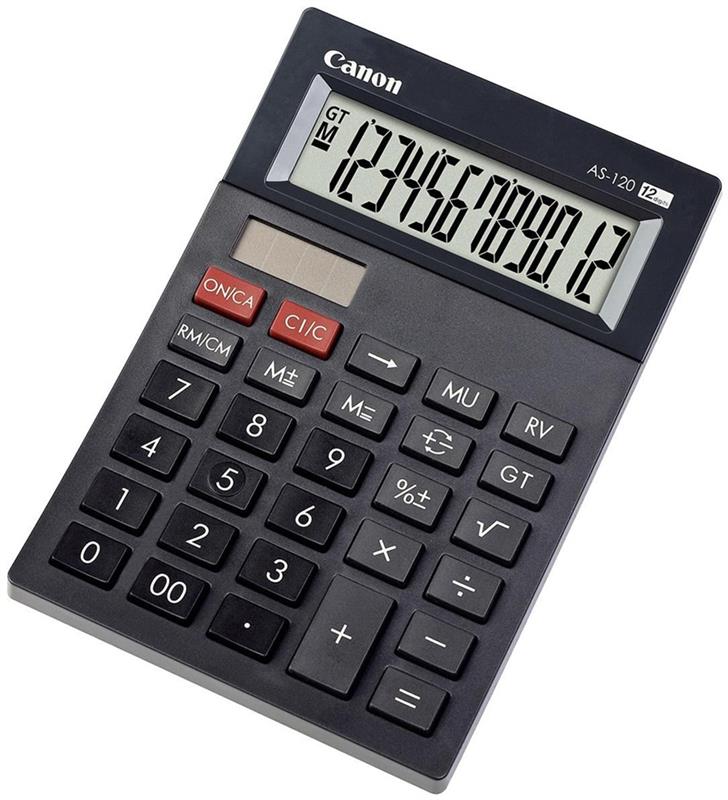 Калькулятор Canon AS-120 Black (4582B001) | ARAGO