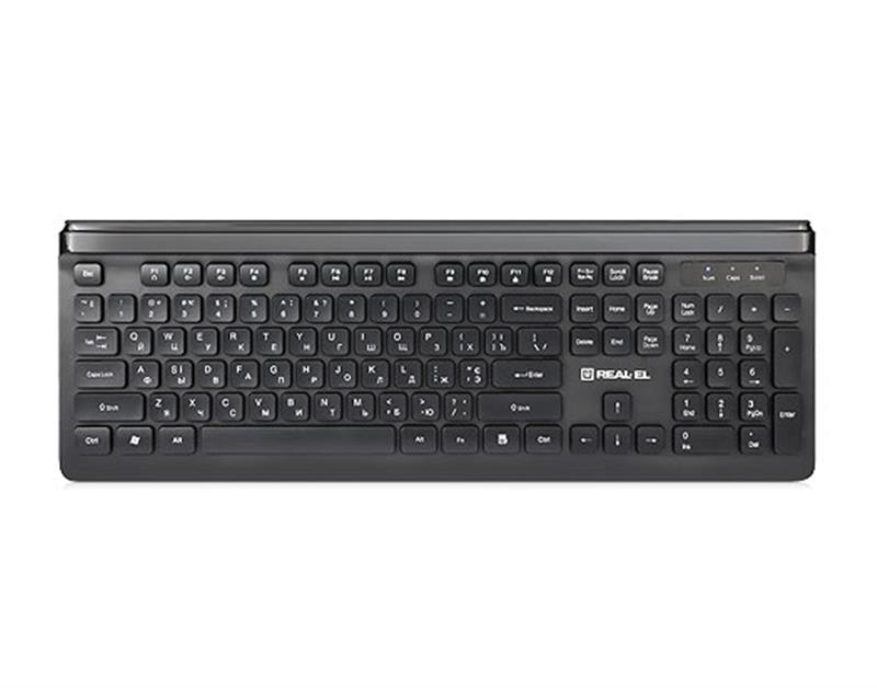 Клавіатура REAL-EL Comfort 7085 Ukr Black | ARAGO