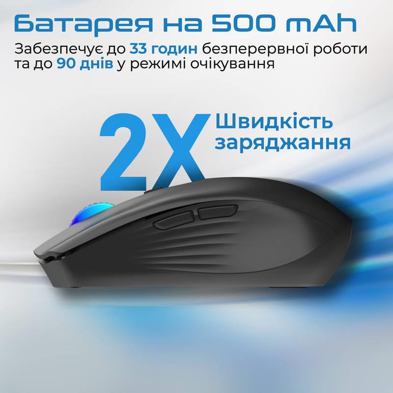 Миша бездротова Promate Kitt Black | ARAGO