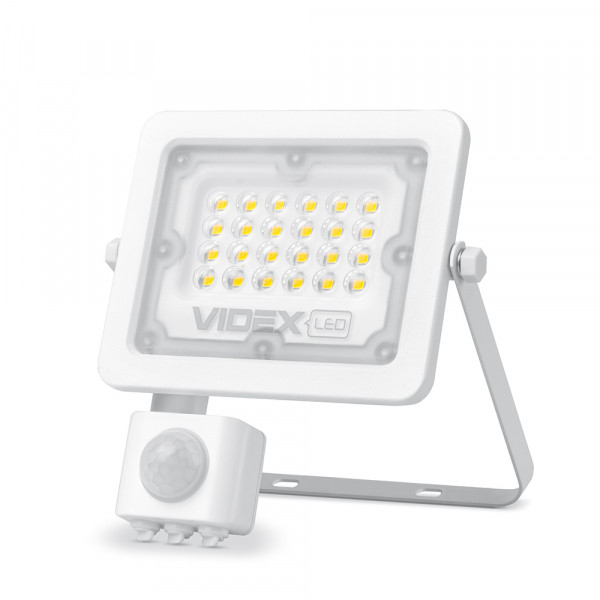 картинка LED прожектор VIDEX F2e 20W 5000K з датчиком руху та освітленості от магазина Компания+