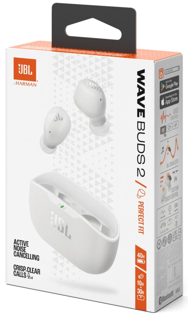 Bluetooth-гарнітура JBL Wave Buds 2 White (JBLWBUDS2WHT) | ARAGO