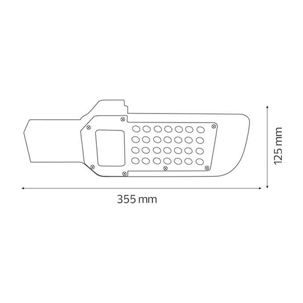 картинка Уличный консольный LED светильник HOROZ 50W, 4953Lm, 6400K от магазина Компания+