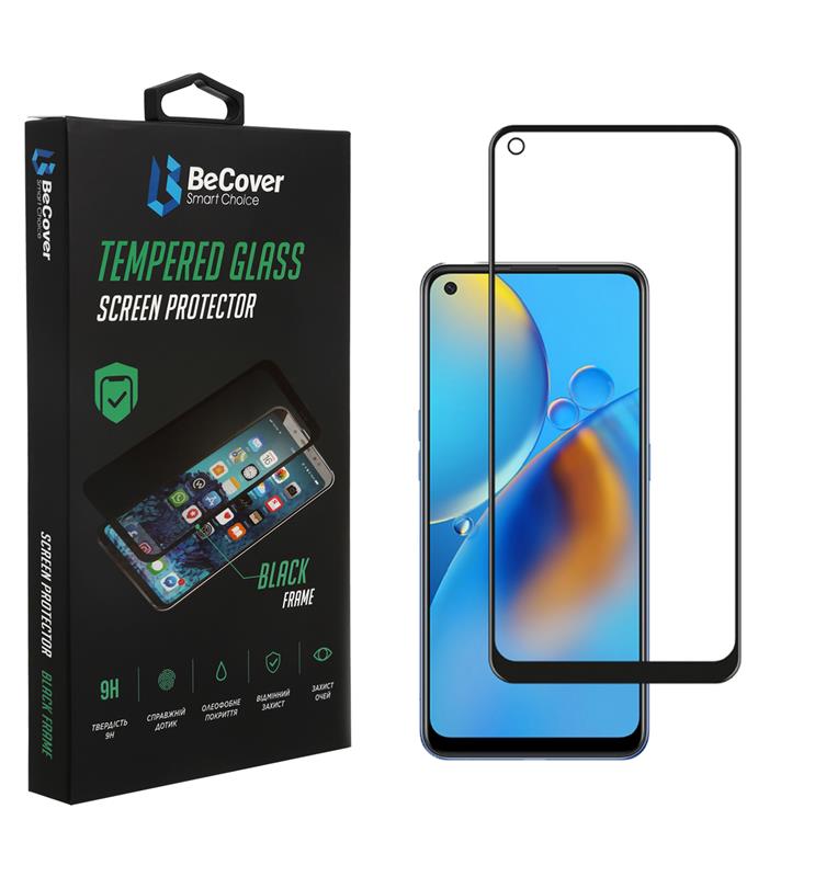 Захисне скло BeCover для Oppo A74 4G Black (706656) | ARAGO