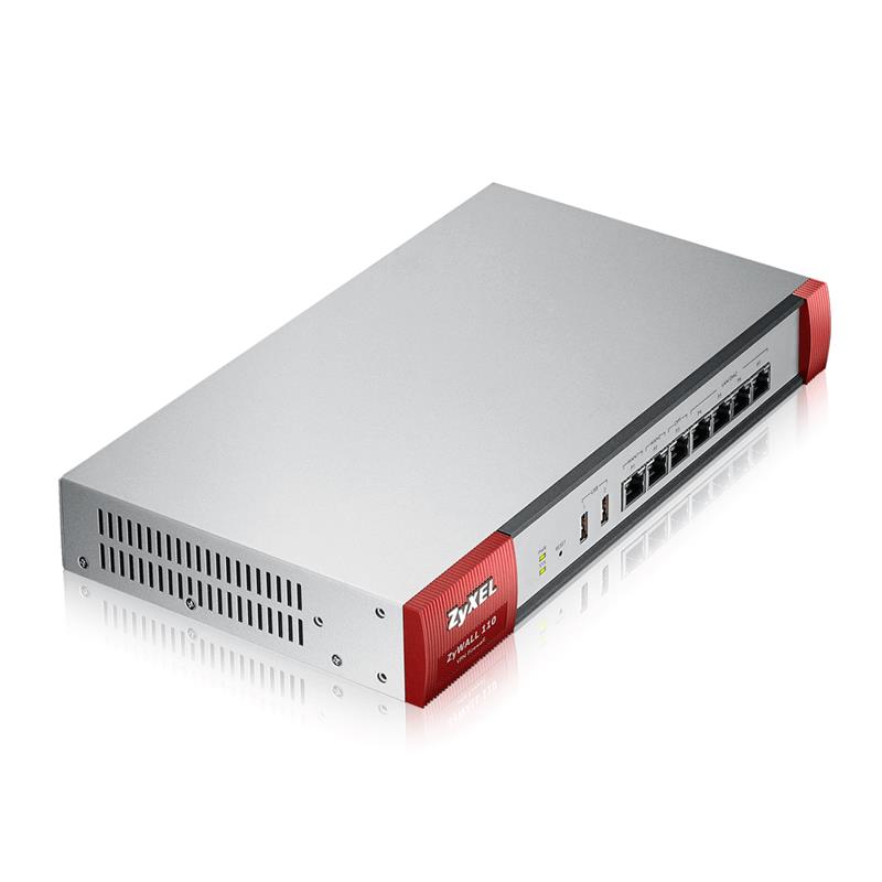 Межсетевой экран Zyxel ZyWALL 110 (ZYWALL110-EU0101F) (2xGE WAN, 4xGE LAN/DMZ, 1xSFP,  Device HA Pro, 2xUSB3.0, AP Controller (2/34)) | ARAGO