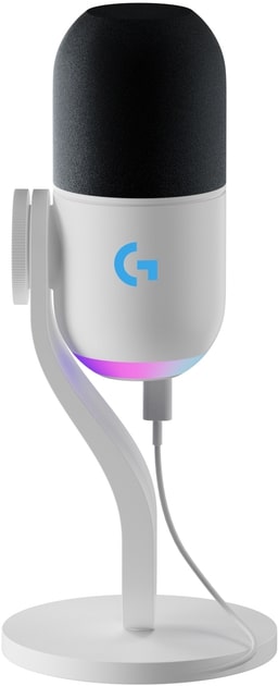 Мiкрофон Logitech Yeti GX Dynamic RGB Gaming Mic with Lightsync Off White (988-000576) | ARAGO