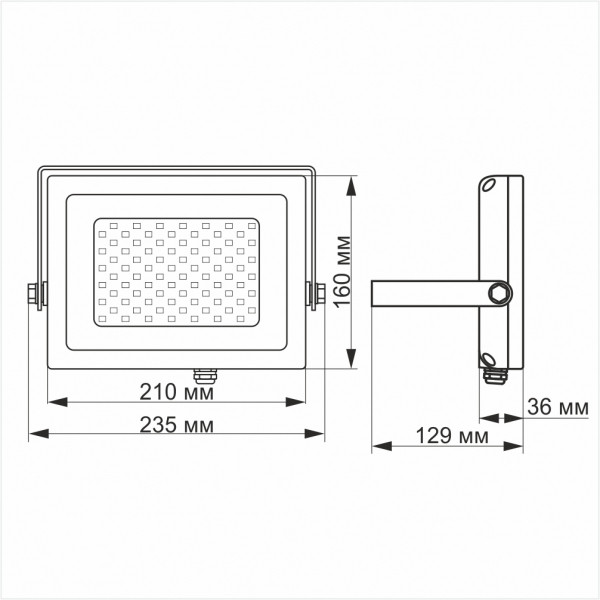 картинка LED прожектор VIDEX PREMIUM  50W 5000K Білий от магазина Компания+