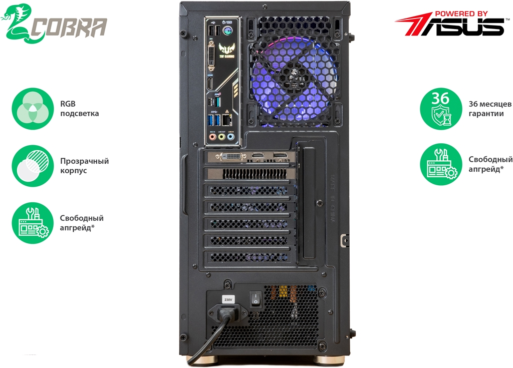 Персональный компьютер COBRA (A36.16.H1S2.166S.144) | ARAGO
