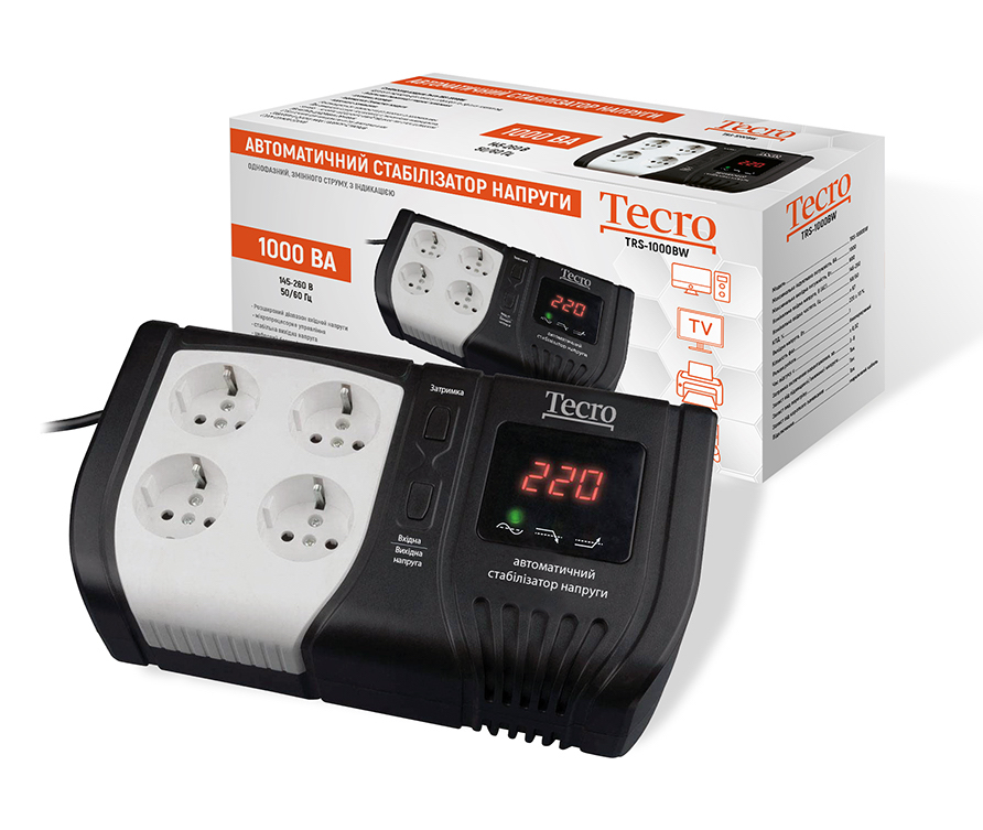 Стабілізатор напруги Tecro TRS-1000BW | ARAGO