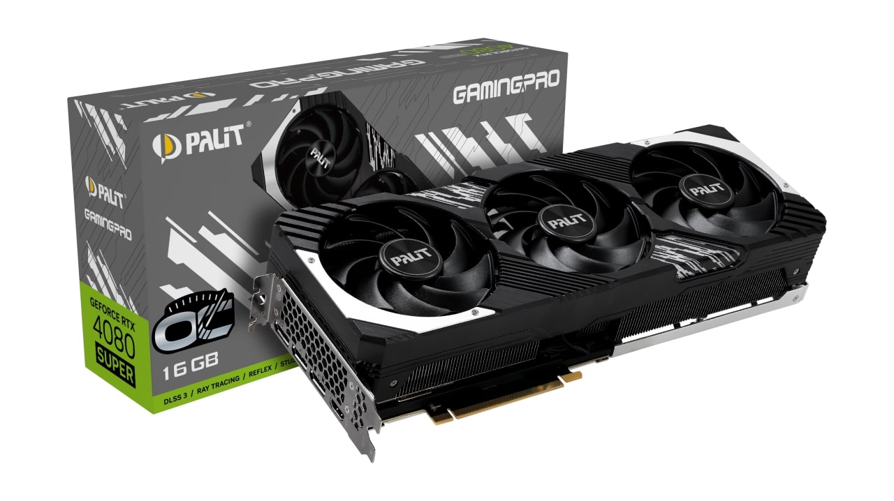 Відеокарта GF RTX 4080 Super 16GB GDDR6X GamingPro OC Palit (NED408ST19T2-1032A) | ARAGO