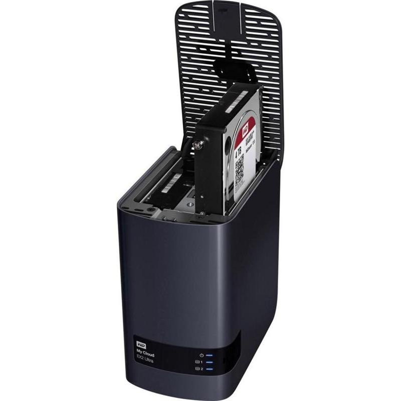 HDD ext 3.5" USB/LAN 8.0TB WD My Cloud EX2 Ultra NAS Black (WDBVBZ0080JCH-EESN) | ARAGO