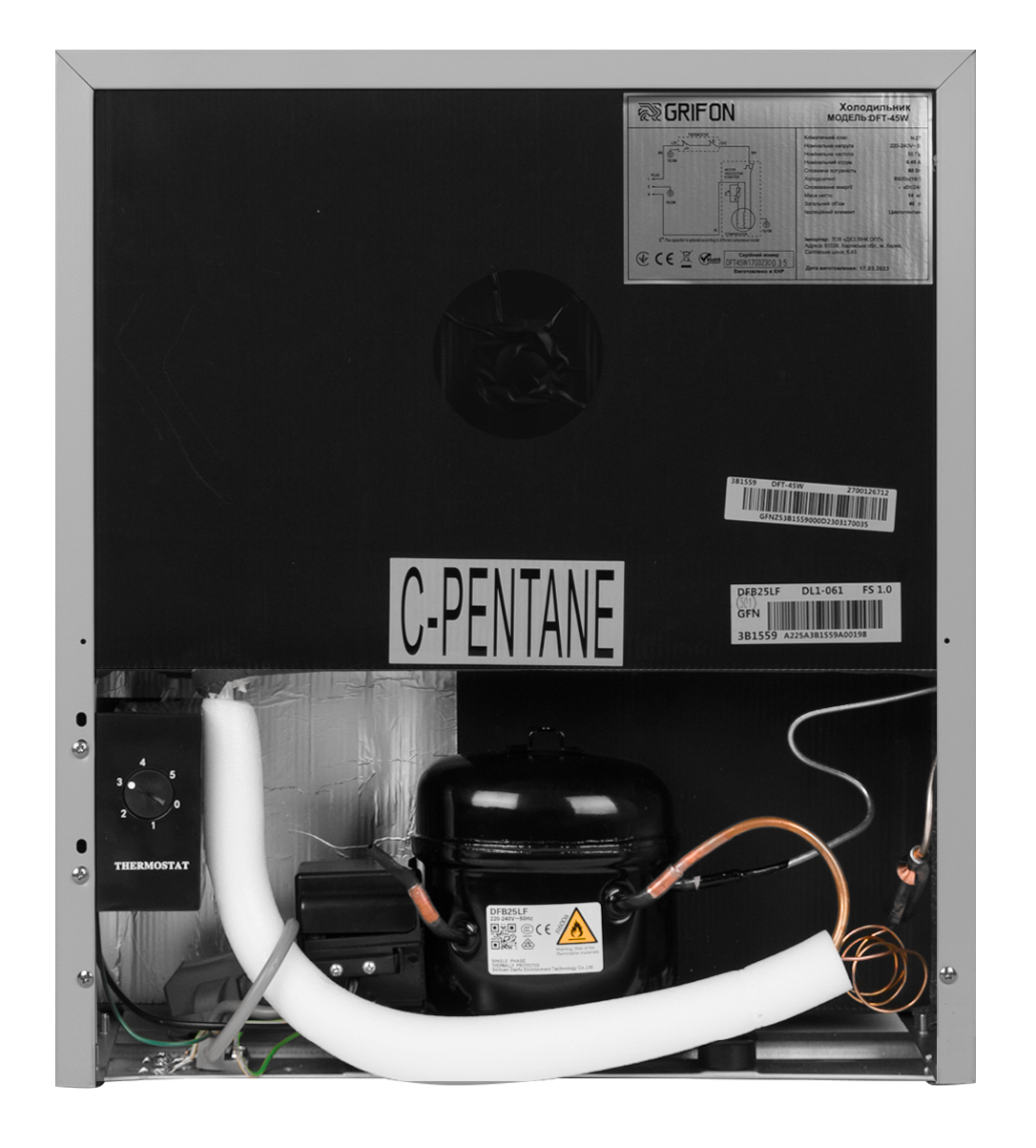 картинка Холодильник Grifon DFT-45W от магазина Компания+