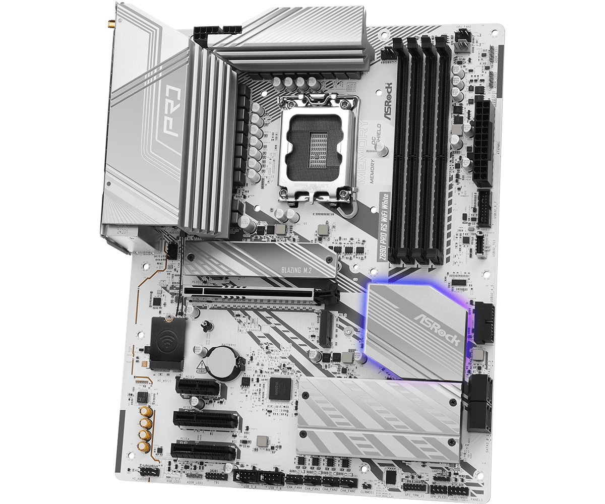 Материнська плата ASRock Z890 Pro RS WiFi White Socket 1851 | ARAGO