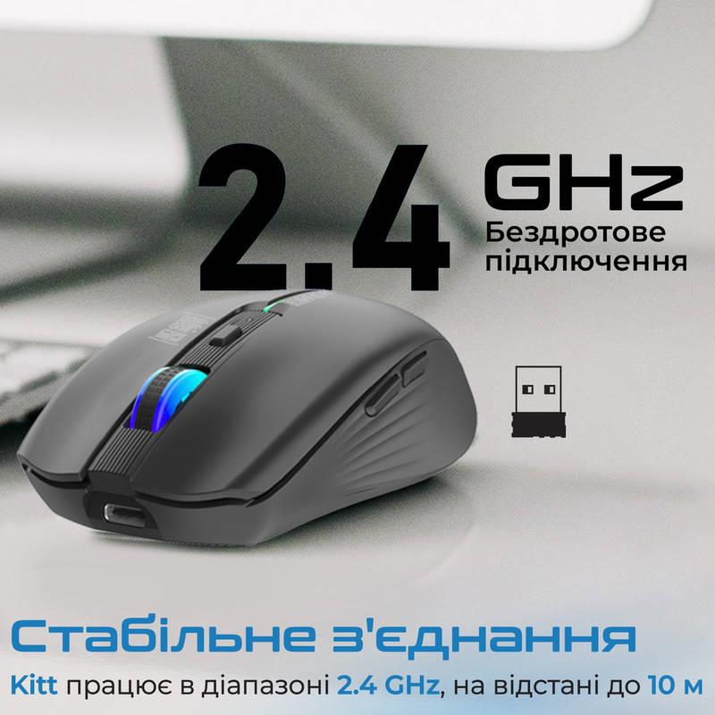 Миша бездротова Promate Kitt Black | ARAGO