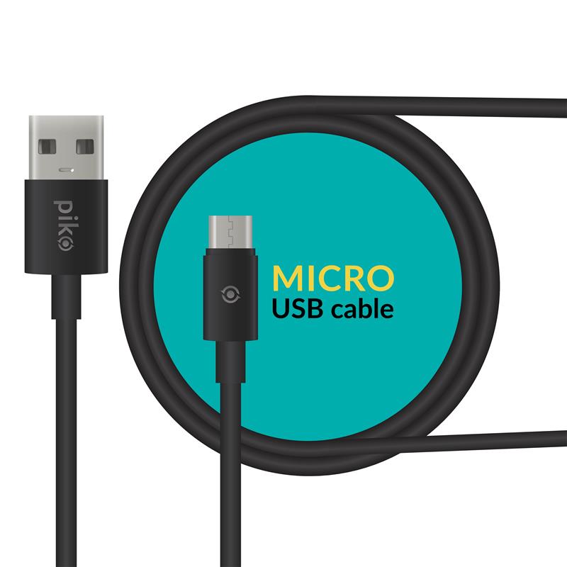 Кабель Piko CB-UM12 USB - micro USB (M/M), 2 м, Black (1283126493881) | ARAGO