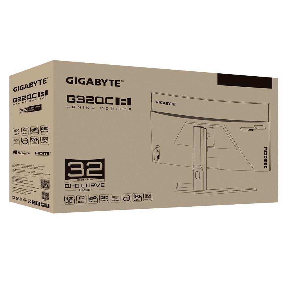 Gigabyte Gaming 31.5" G32QC-A VA Black Curved 165Hz | ARAGO