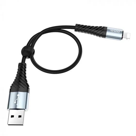 Кабель Hoco X38 USB - Lightning, 0.25м, Black (X38LB0.25) | ARAGO