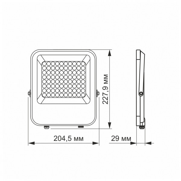картинка LED прожектор PREMIUM VIDEX F2 50W 5000K от магазина Компания+