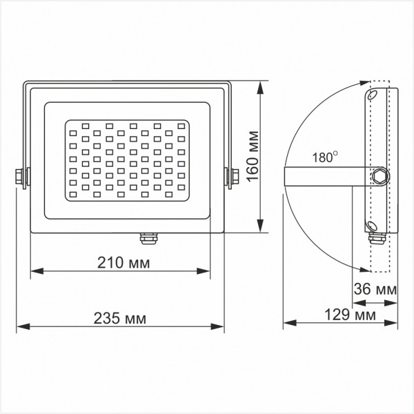 картинка LED прожектор VIDEX PREMIUM  30W 5000K білий от магазина Компания+