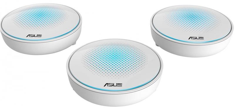 Wi-Fi Mesh система ASUS Lyra (MAP-AC2200) (AC2200, 1хGE WAN, 1xGE LAN, MU-MIMO, MESH, 7 антенн, 3-pack) | ARAGO