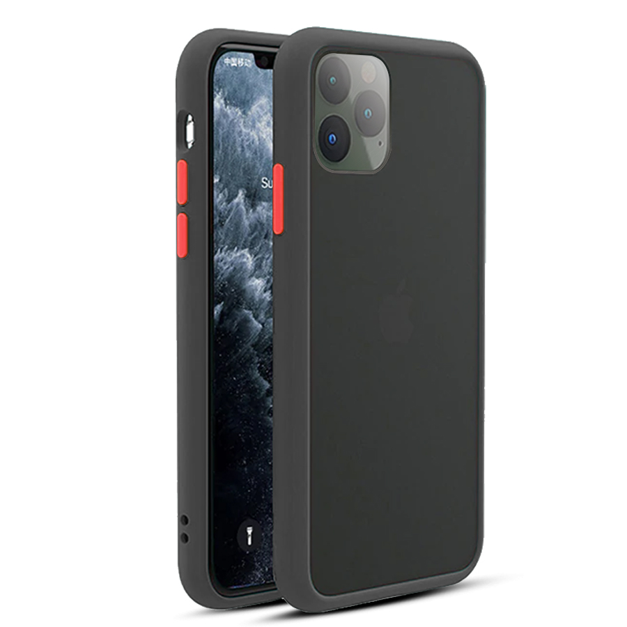 Силикон MATT CASE iPhone 11 Pro Max with glass черный | ARAGO