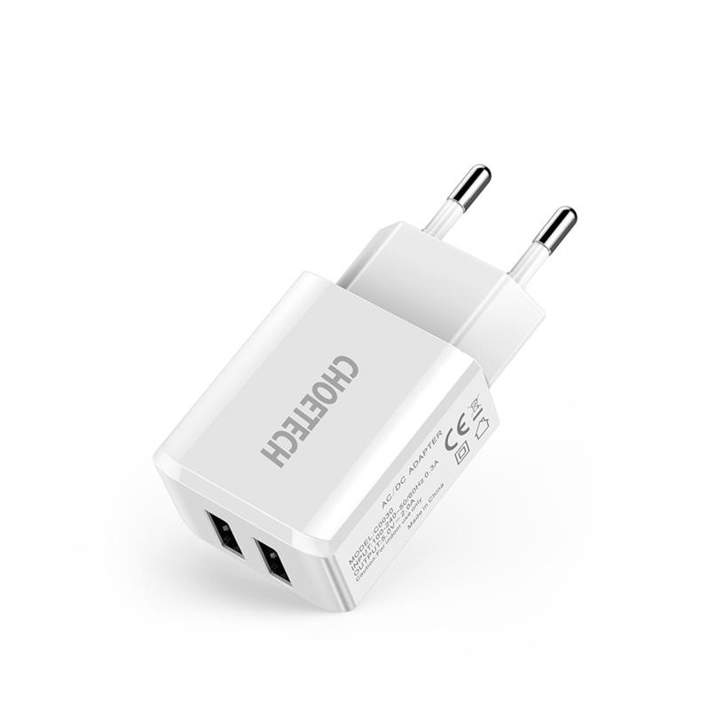 Мережевий зарядний пристрій Choetech (2USBх2A) White (C0030) | ARAGO