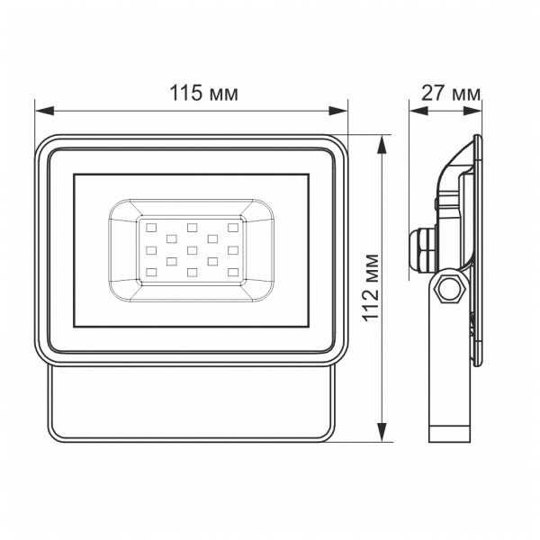картинка LED прожектор VIDEX -Fe 10W 5000K от магазина Компания+