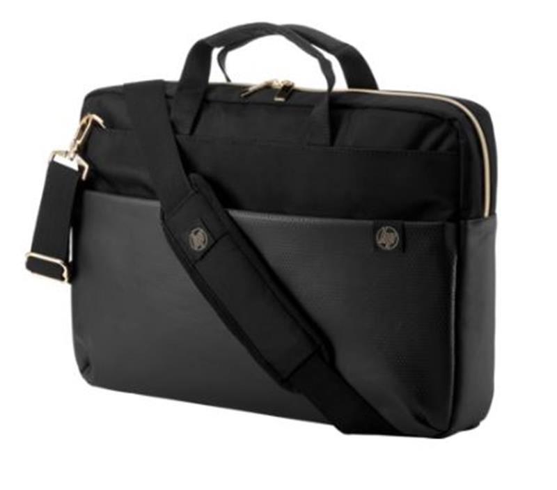 Сумка для ноутбука HP Duotone Gold Briefcase Black (4QF94AA) | ARAGO