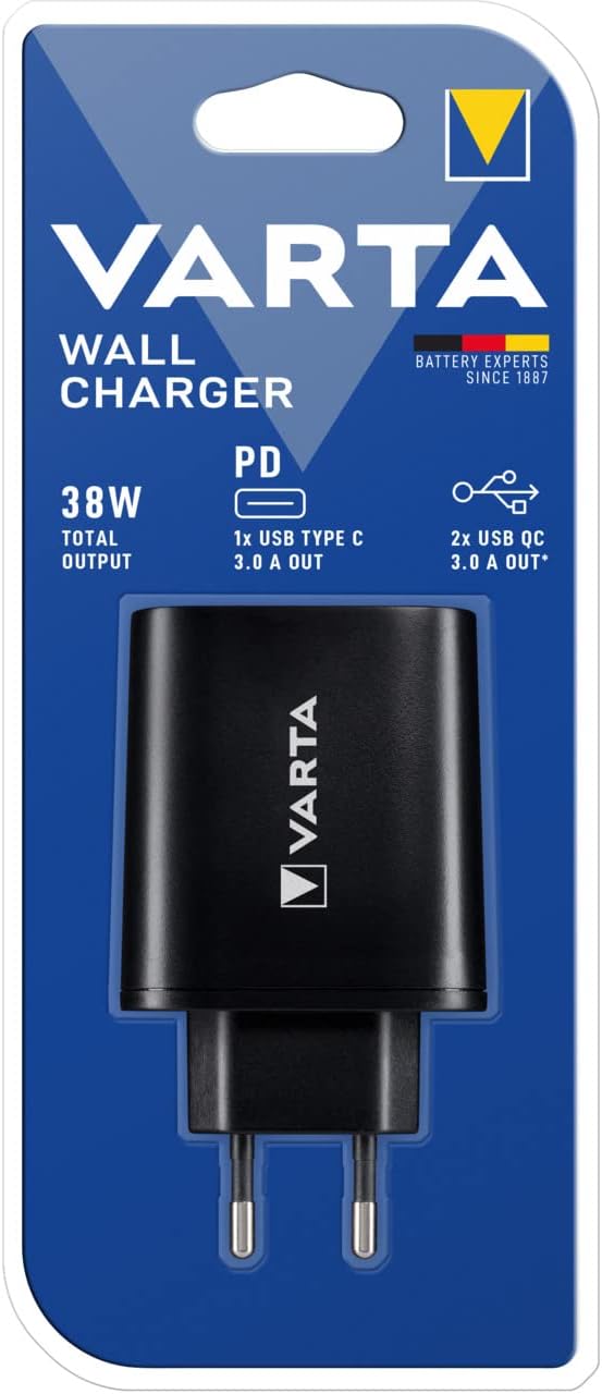 Зарядний пристрій Varta Wall Charger 38W Black (57958101401) | ARAGO