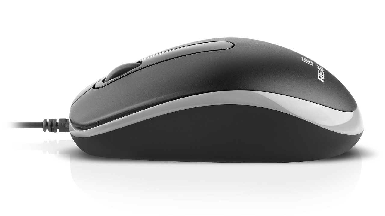 Миша REAL-EL RM-215 Black (EL123200037) | ARAGO