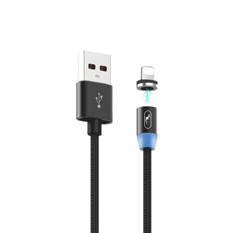 Кабель SkyDolphin S59L Magnetic USB - Lightning (M/M), 1 м, Black (USB-000440) | ARAGO