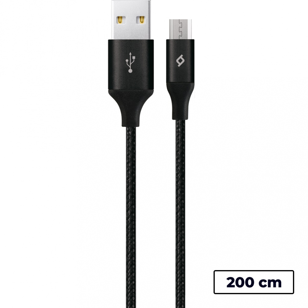 Кабель Ttec USB - мicro USB (M/M),  AlumiCable XL, 2 м, Black (2DK21S) | ARAGO