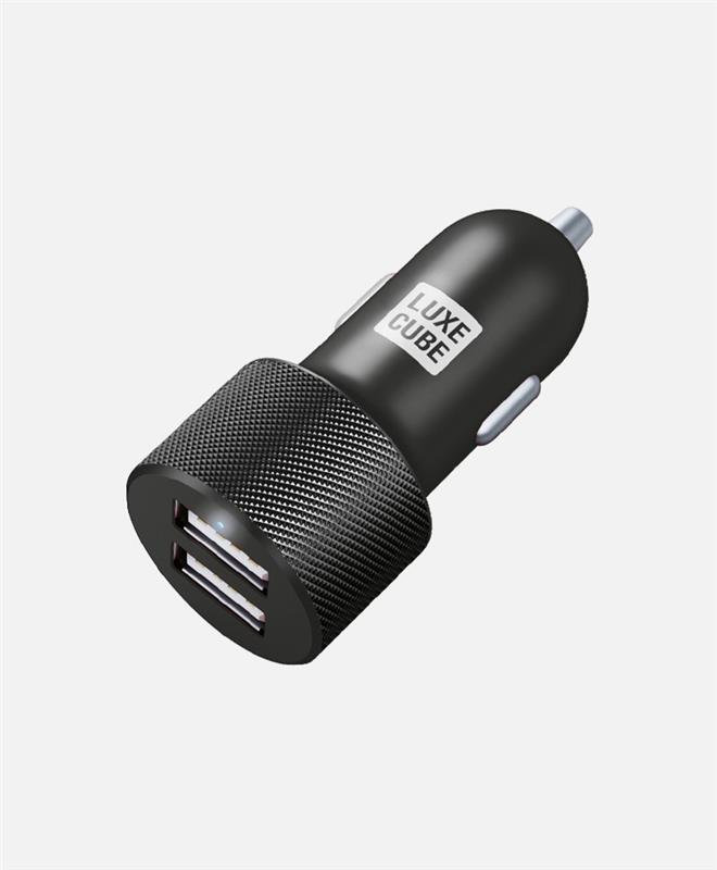 Автомобільний зарядний пристрій Luxe Cube 2USB 17W Black (8886668698498) | ARAGO