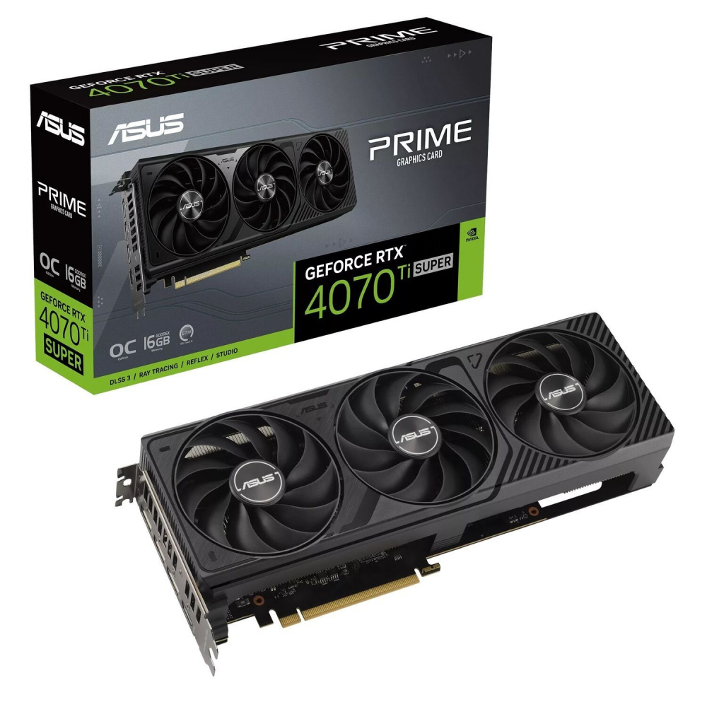 Відеокарта GF RTX 4070 Ti Super 16GB GDDR6X Prime OC Asus (PRIME-RTX4070TIS-O16G) | ARAGO