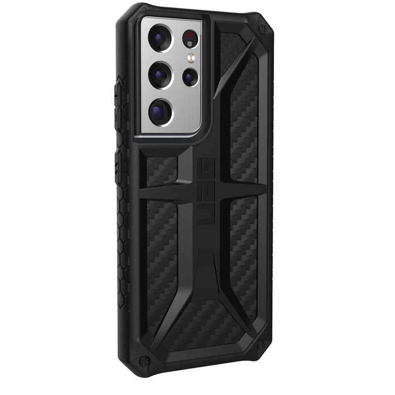 Чeхол-накладка Urban Armor Gear Monarch для Samsung Galaxy S21 Ultra SM-G998 Carbon Fiber (212831114242) | ARAGO