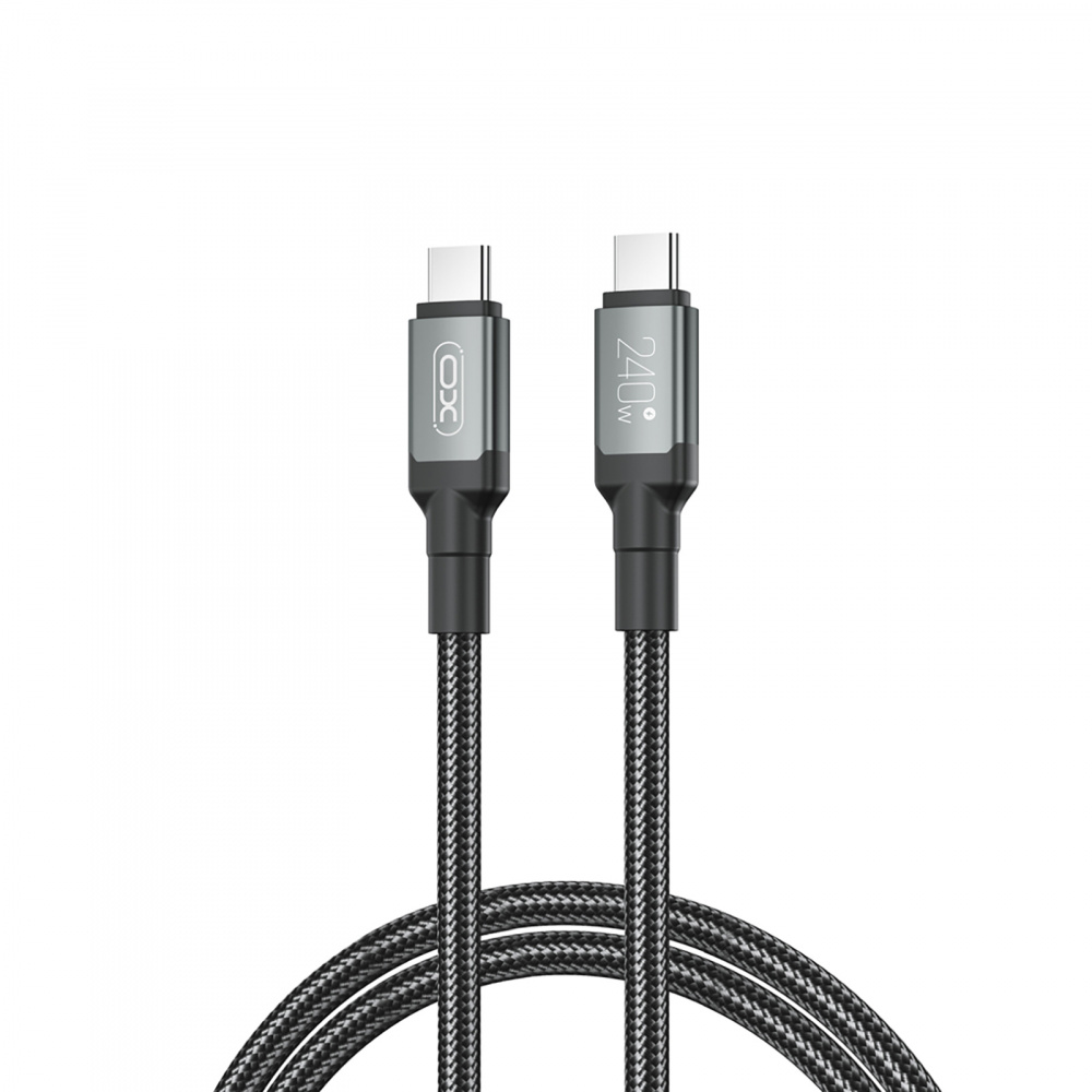Кабель XO NBQ264A-CC USB Type-C - USB Type-C (M/M), 1 м, Black (NB-Q264A-CC.black) | ARAGO