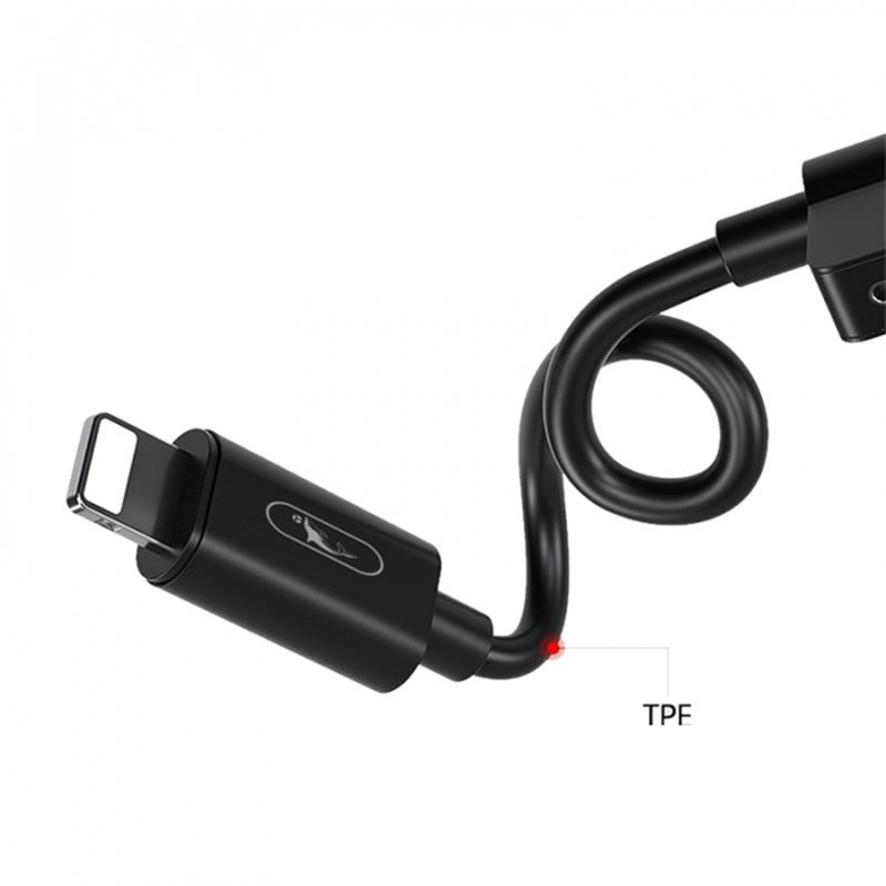 Перехідник SkyDolphin AU01 Lightning - 2хLightning (M/F), Black (ADPT-00026) | ARAGO