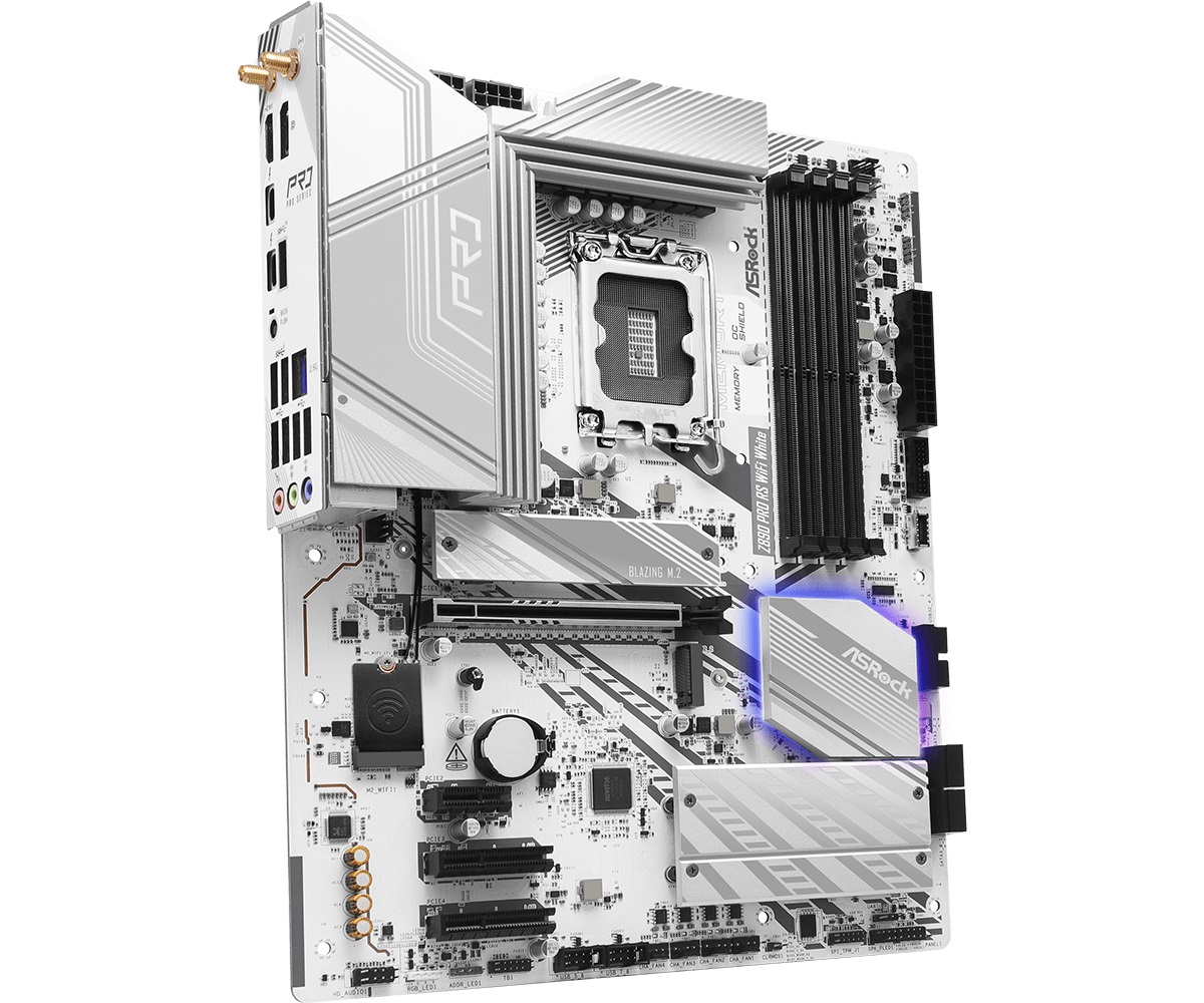 Материнська плата ASRock Z890 Pro RS WiFi White Socket 1851 | ARAGO