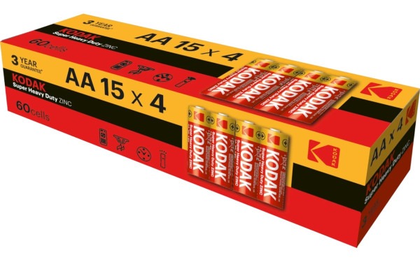 Батарейка Kodak Super Heavy Duty AA/R06 60шт/уп | ARAGO