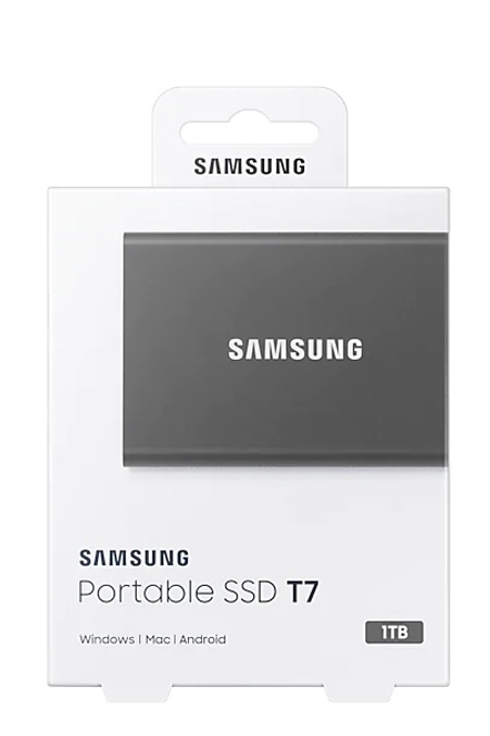 Накопичувач зовнішній SSD 2.5" USB 4.0TB Samsung T7 Titan Gray (MU-PC4T0T/WW) | ARAGO