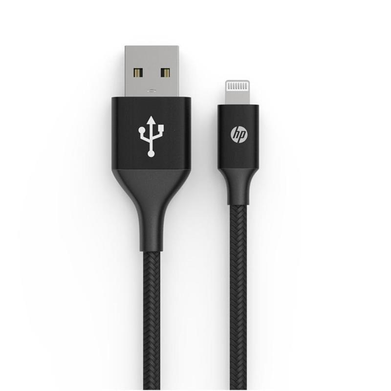 Кабель HP USB - Lightning (M/M), 2 м, чорний (DHC-MF100-2M) | ARAGO