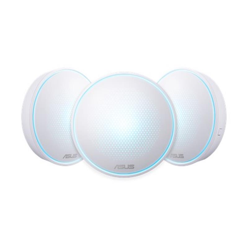 Wi-Fi Mesh система ASUS Lyra (MAP-AC2200) (AC2200, 1хGE WAN, 1xGE LAN, MU-MIMO, MESH, 7 антенн, 3-pack) | ARAGO
